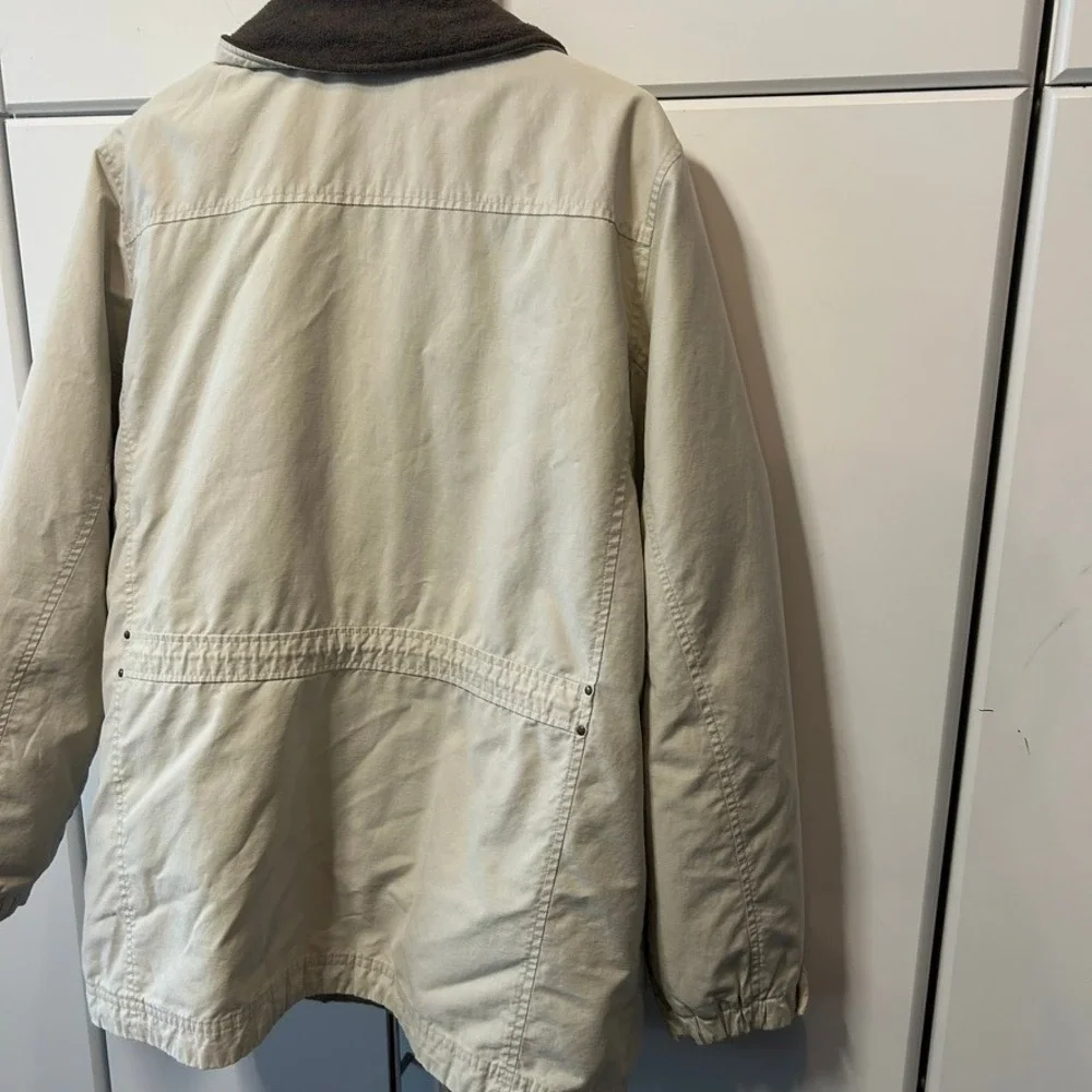 Pacific Trail Seattle USA Cream Beige Quilted Lined Outdoor Jacket Womens Large